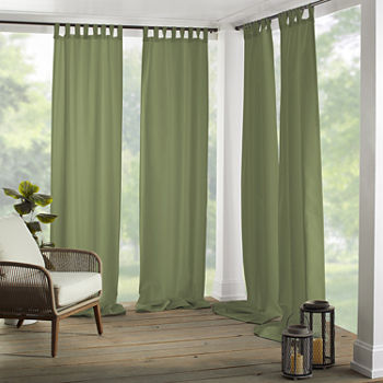 Elrene Home Fashions Matine Upf 50+ Light-Filtering Tab Top Single Outdoor Curtain Panel