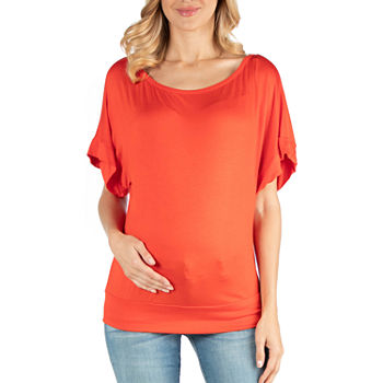24/7 Comfort Apparel Loose Fit Dolman Top with Wide Sleeves