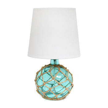 White Shade Glass Table Lamp