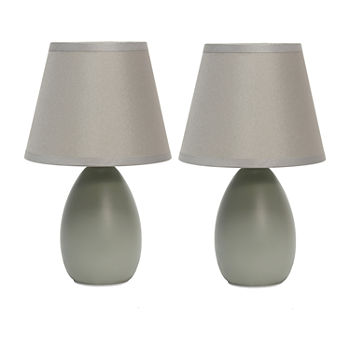 Gray Pin Shape Table Lamp Set
