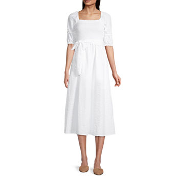 Peyton & Parker Mommy & Me Womens Elbow Sleeve Puffed Sleeve A-Line Dress