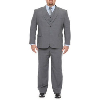 Stafford Signature Wool Gray Classic Fit Big and Tall Suit Separates