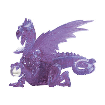 BePuzzled 3D Crystal Puzzle - Dragon (Purple): 56Pcs