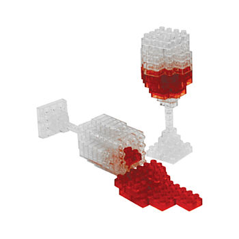 BePuzzled 3D Pixel Puzzle Mini - Wine: 137 Pcs