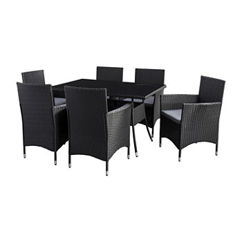 Parksville Patio Collection 7-Piece Dining Set With Arm Chairs