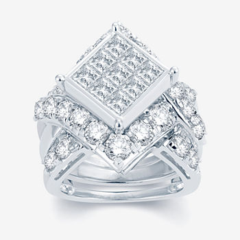 5 CT. T.W. Diamond 14K White Gold Multi-Top Engagement Ring