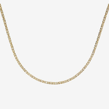 Made in Italy 14K Two-Tone Gold 080 Solid Byzantine Chain Necklace