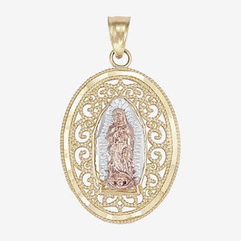 Religious Jewelry Womens 14K Gold Oval Pendant