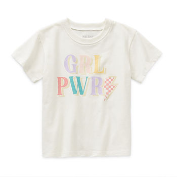 Okie Dokie Toddler Girls Round Neck Short Sleeve T-Shirt