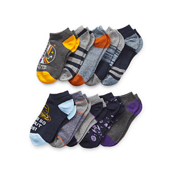 Thereabouts Little & Big Boys 10 Pair Quarter Socks