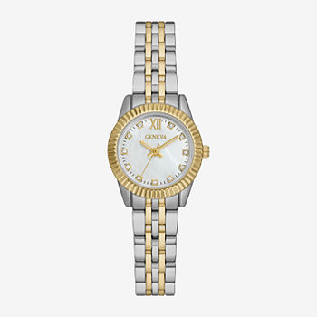 Geneva Ladies Womens Crystal Accent Two Tone Bracelet Watch Fmdjm248