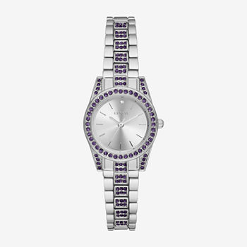 Geneva Womens Crystal Accent Silver Tone Bracelet Watch Fmdjm263