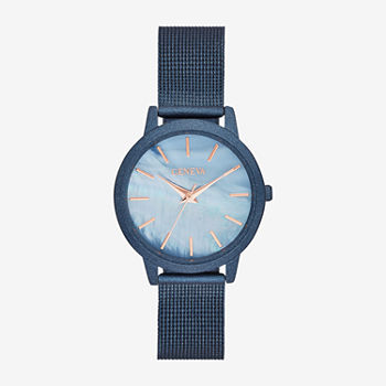 Geneva Womens Blue Stainless Steel Bracelet Watch Fmdjm264