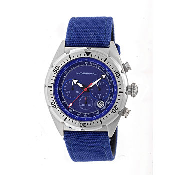 Morphic Unisex Adult Blue Leather Bracelet Watch Mph5303