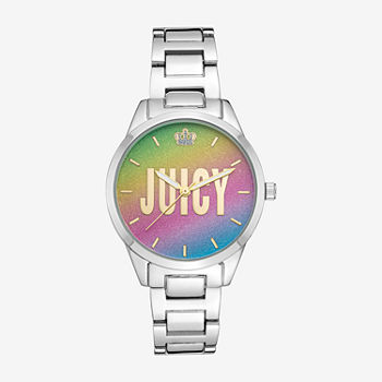 Juicy By Juicy Couture Womens Silver Tone Bracelet Watch Jc/5037rbsv