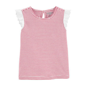 Oshkosh Toddler Girls Round Neck Sleeveless T-Shirt