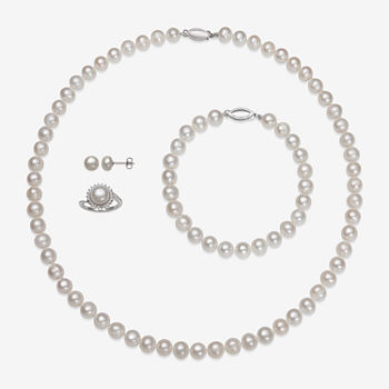 4-pc. Cultured Freshwater Pearl Sterling Silver Jewelry Set