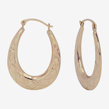 10K Gold 24mm Hoop Earrings