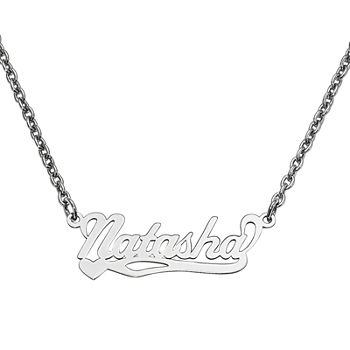 Personalized 11x31mm Scroll Name Necklace