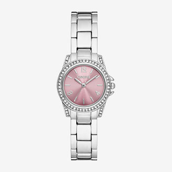 Geneva Womens Crystal Accent Silver Tone Bracelet Watch Fmdjm252