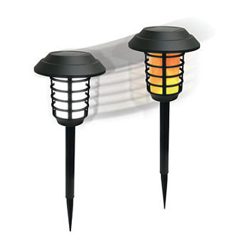 Bell + Howell Solar Powered Pathway and Garden Lights with 2 Lighting Modes - Set of 2
