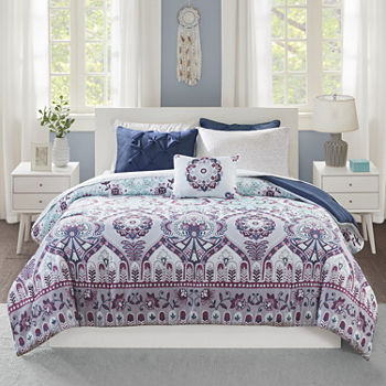 Intelligent Design Avery Floral complete Bedding Set with Sheets