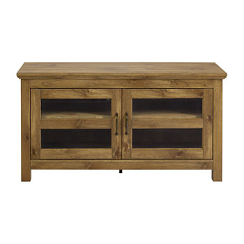 44" Wood TV Media Stand Storage Console