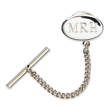 Personalized Sterling Silver Tie Tack
