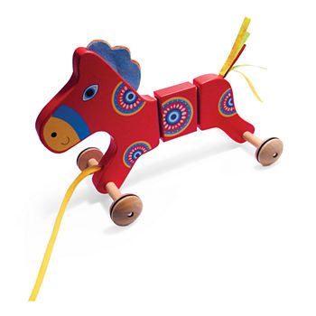 House of Marbles TiddlyTots Large Wooden Pull-Along Horse