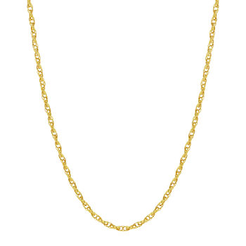 Made in Italy 18K Gold 18 Inch Hollow Rolo Chain Necklace