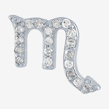Diamond Addiction "Scorpio" Diamond Accent Lab Grown White Diamond Sterling Silver Single Earrings