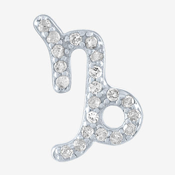Diamond Addiction Capricorn" Diamond Accent Lab Grown White Diamond Sterling Silver Single Earring