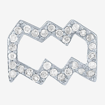 Diamond Addiction "Aquarius" Diamond Accent Lab Grown White Diamond Sterling Silver Single Earrings
