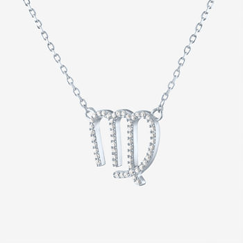 Diamond Addiction "Virgo" Womens 1/5 CT. T.W. Genuine White Diamond Sterling Silver Pendant Necklace