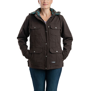 Berne Softstone Quilted Barn Womens Hooded Heavyweight Work Jacket