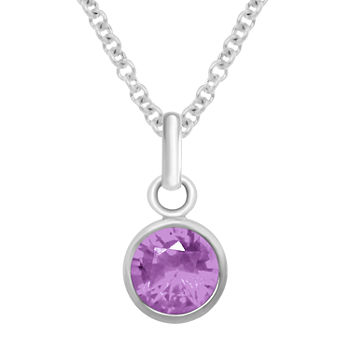 Itsy Bitsy Birthstone Made With Swarovski Crystal Sterling Silver 18 Inch Cable Pendant Necklace