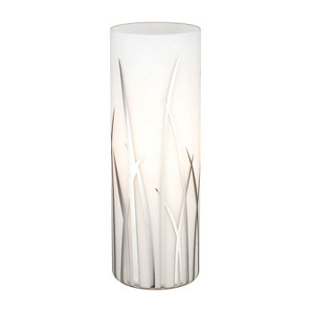 Eglo Rivato White And Chrome Steel Glass Table Lamp