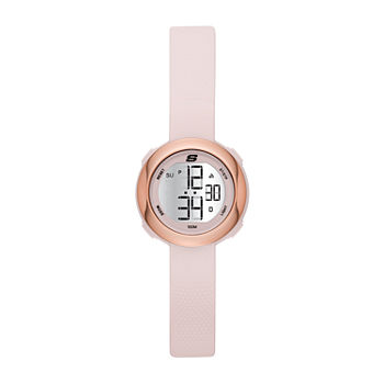 Skechers Sunridge Womens Digital Pink Strap Watch Sr2100