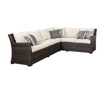 Signature Design by Ashley Easy Isle 3-pc. Patio Sectional Weather Resistant