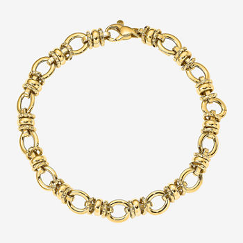 14K Gold 7 3/4 Inch Hollow Link Bracelet