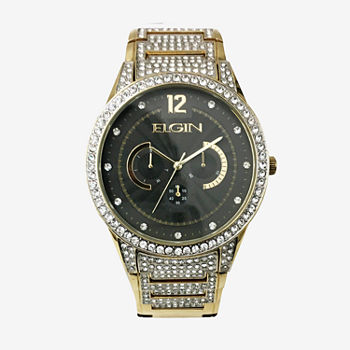 Elgin Mens Gold Tone Bracelet Watch Fg160030g