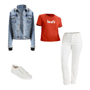 Levi’s® Perfect Tee, Classic Straight Jeans & Pop Sneakers