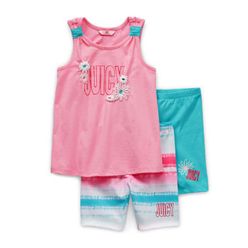 Juicy By Juicy Couture Little Girls 3-pc. Short Set