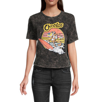 Cheetos Juniors Womens Cropped Graphic T-Shirt