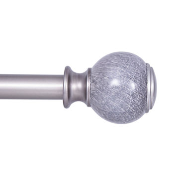 Kenney Claremont Noah Gray Marble 1 IN Curtain Rod