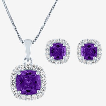 Lab Created Purple Amethyst Sterling Silver 2-pc. Jewelry Set