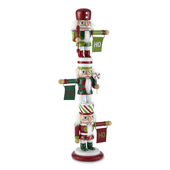 North Pole Trading Co. 18" Stacked Christmas Nutcracker