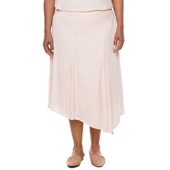 Ryegrass-Plus Womens High Low Asymmetrical Skirt