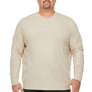Shaquille O'Neal XLG Big and Tall Mens Crew Neck Long Sleeve T-Shirt