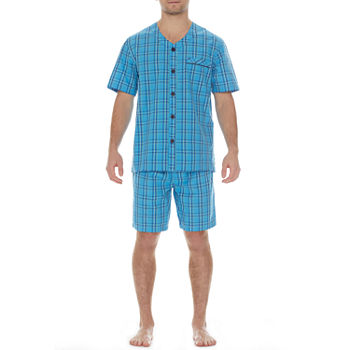 Residence Mens 2-pc. Short Sleeve Shorts Pajama Set